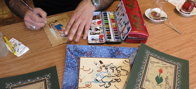 Traditional Book Arts: Calligraphy, Illumination (Tezhip) and Miniature Painting